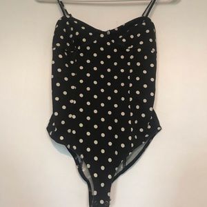 SOLD- Polka dot bodysuit